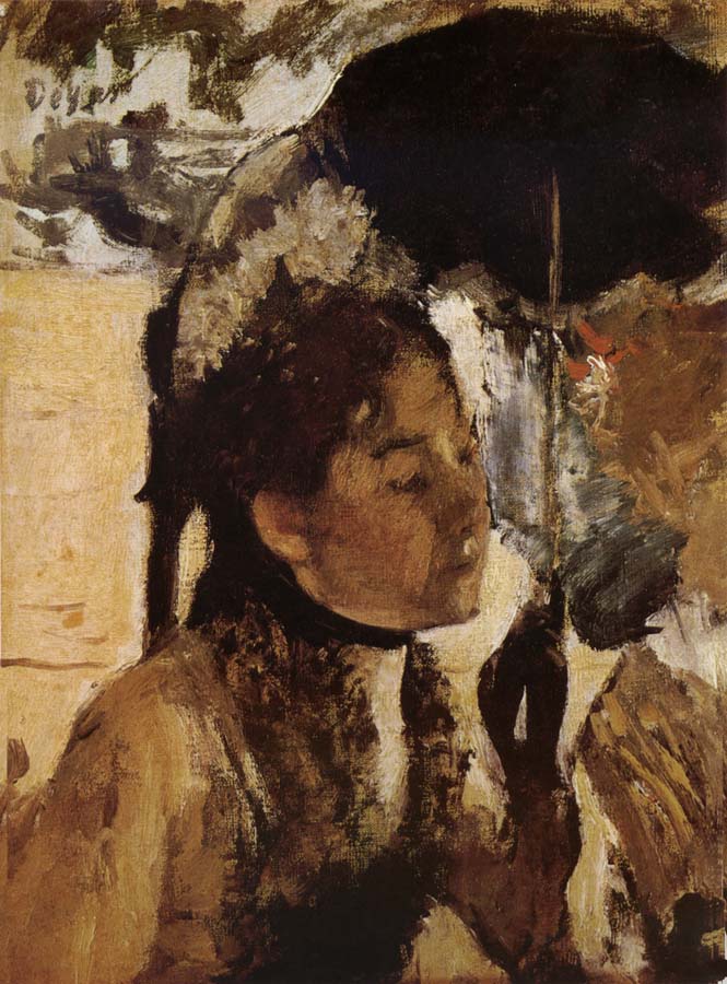 Edgar Degas The Woman Play Parasol